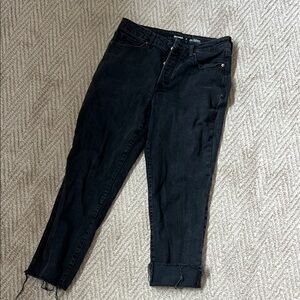 Old Navy O.G. Straight Black Jeans with Secret-Smooth Pockets Button-Fly